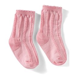 Cutewalk by Babyhug Non Terry Knit Anti-Bacterial Ankle Length Solid & Floral Designed  Socks Pack of 3 - Red, Cream & Pink