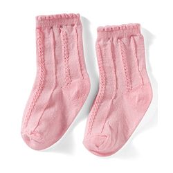 Cutewalk by Babyhug Non Terry Knit Anti-Bacterial Ankle Length Solid & Floral Designed  Socks Pack of 3 - Red, Cream & Pink