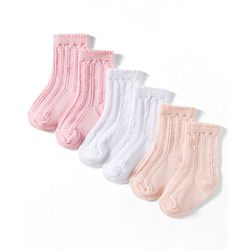 Cute Walk by Babyhug Non Terry Knit Ankle Length Anti Bacterial Socks Pack of 3 - Multicolour