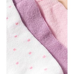 Cute Walk by Babyhug Non Terry Knit Ankle Length Anti Bacterial Socks With Polka Dots Pack of 3 - Multicolour