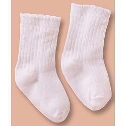 Cute Walk by Babyhug Non Terry Cotton Knit Ankle Length Anti Bacterial Solid Socks Pack of 3 - Multicolour