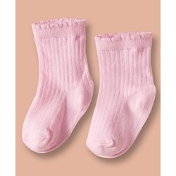 Cute Walk by Babyhug Non Terry Cotton Knit Ankle Length Anti Bacterial Solid Socks Pack of 3 - Multicolour