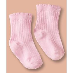 Cute Walk by Babyhug Non Terry Cotton Knit Ankle Length Anti Bacterial Solid Socks Pack of 3 - Multicolour