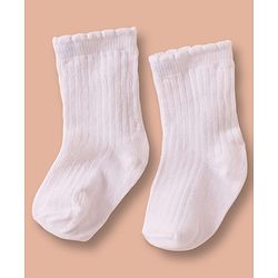 Cute Walk by Babyhug Non Terry Cotton Knit Ankle Length Anti Bacterial Solid Socks Pack of 3 - Multicolour