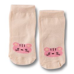 Cute Walk by Babyhug Non Terry Cotton Knit Ankle Length Anti Bacterial Socks With Animal Design Pack Of 3 - Multicolour
