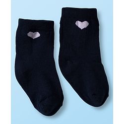 Cute Walk by Babyhug Non Terry Cotton Knit Ankle Length Anti Bacterial Socks With Hearts Design Pack Of 3 - Multicolour