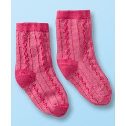 Cute Walk by Babyhug Non Terry Cotton Knit Ankle Length Anti Bacterial Socks With Polka Dots & Floral Design Pack Of 3 - Multicolour