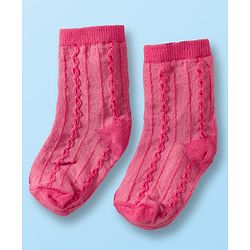 Cute Walk by Babyhug Non Terry Cotton Knit Ankle Length Anti Bacterial Socks With Polka Dots & Floral Design Pack Of 3 - Multicolour