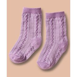 Cute Walk by Babyhug Non Terry Cotton Knit Ankle Length Anti Bacterial Socks With Floral Design Pack Of 3 - Multicolour