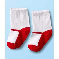 Cute Walk by Babyhug Non Terry Cotton Knit Ankle Length Anti Bacterial Socks With Hearts Design Pack Of 3 - Multicolour