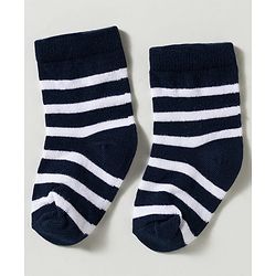 Cute Walk by Babyhug Non Terry Knit Ankle Length Anti Bacterial Striped & Lion Designed Socks Pack of 3 - Multicolor