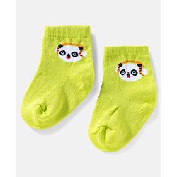 Cute Walk by Babyhug Ankle Length Anti Bacterial Socks with Panda Design Pack of 3 - Multicolour