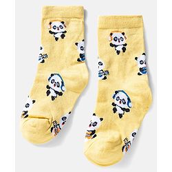 Cute Walk by Babyhug Ankle Length Anti Bacterial Socks with Panda Design Pack of 3 - Multicolour