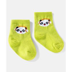 Cute Walk by Babyhug Ankle Length Anti Bacterial Socks with Panda Design Pack of 3 - Multicolour