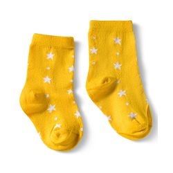 Cute Walk by Babyhug Ankle Length Anti Bacterial Socks with Star & Foot Ball Design Pack of 3 - Yellow Blue & White