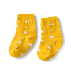 Cute Walk by Babyhug Ankle Length Anti Bacterial Socks with Star & Foot Ball Design Pack of 3 - Yellow Blue & White