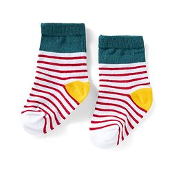 Cute Walk by Babyhug Ankle Length Anti Bacterial Socks with Text Design Pack of 3 -  Blue & White