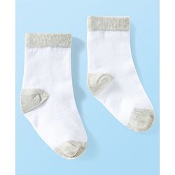 Cute Walk by Babyhug Ankle Length Anti Bacterial Socks with Dino Design Pack of 3 - Black & White