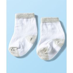 Cute Walk by Babyhug Ankle Length Anti Bacterial Socks with Dino Design Pack of 3 - Black & White