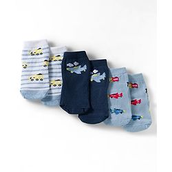 Cute Walk by Babyhug Ankle Length Anti Bacterial Socks with Vehicle Design Pack of 3 - Multicolour
