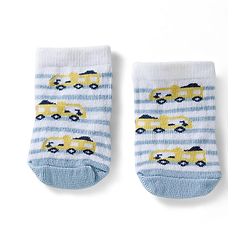 Cute Walk by Babyhug Ankle Length Anti Bacterial Socks with Vehicle Design Pack of 3 - Multicolour