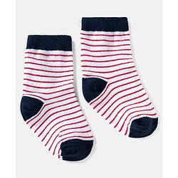 Cute Walk by Babyhug Ankle Length Anti Bacterial Socks with Boat Design Pack of 3 - Navy & White