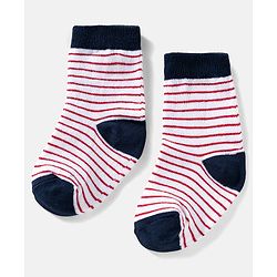 Cute Walk by Babyhug Ankle Length Anti Bacterial Socks with Boat Design Pack of 3 - Navy & White