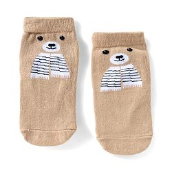Cute Walk by Babyhug Ankle Length Anti Bacterial Socks with Bear Design Pack of 3 - Multicolour