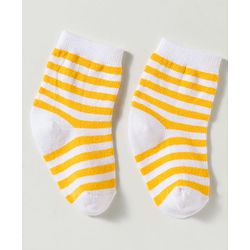 Cute Walk by Babyhug Non Terry Knit Ankle Length Anti Bacterial Striped & Dino Designed Socks Pack of 3 - Multicolor