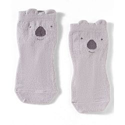 Cute Walk by Babyhug Non Terry Cotton Knit Ankle Length Anti Bacterial Socks With Animal Design Pack Of 3 - Multicolour