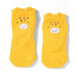 Cute Walk by Babyhug Non Terry Cotton Knit Ankle Length Anti Bacterial Socks With Animal Design Pack Of 3 - Multicolour
