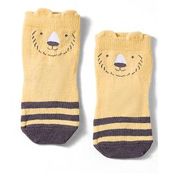 Cute Walk by Babyhug Non Terry Cotton Knit Ankle Length Anti Bacterial Socks With Animal Design Pack Of 3 - Multicolour