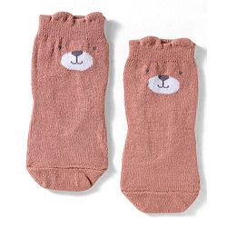 Cute Walk by Babyhug Non Terry Cotton Knit Ankle Length Anti Bacterial Socks With Animal Design Pack Of 3 - Multicolour