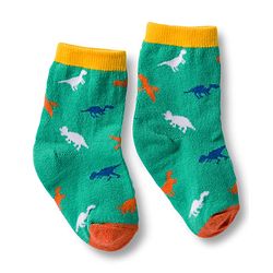 Cute Walk by Babyhug Non Terry Cotton Knit Ankle Length Anti Bacterial Socks With Dino Design Pack Of 3 - Multicolour