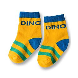 Cute Walk by Babyhug Non Terry Cotton Knit Ankle Length Anti Bacterial Socks With Dino Design Pack Of 3 - Multicolour
