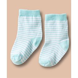 Cute Walk by Babyhug Non Terry Cotton Knit Ankle Length Anti Bacterial Socks With Stripes & Stars Design Pack Of 3 - Multicolour