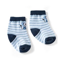 Cute Walk by Babyhug Ankle Length Anti Bacterial Socks with Zebra Design Pack of 3 - Multicolour
