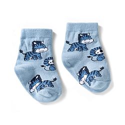 Cute Walk by Babyhug Ankle Length Anti Bacterial Socks with Zebra Design Pack of 3 - Multicolour