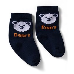 Cute Walk by Babyhug Non Terry Knit Ankle Length Anti Bacterial Socks With Stripes & Animal Design Pack of 3 - Green Navy Blue & White