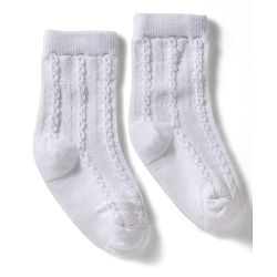 Cute Walk by Babyhug Non Terry Knit Ankle Length Anti Bacterial Solid Socks Pack of 3 - Grey Orange & White