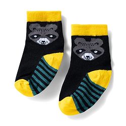 Cute Walk by Babyhug Ankle Length Anti Bacterial Socks with Fox Design Pack of 3 - Multicolour