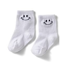 Cute Walk by Babyhug Non Terry Knit Ankle Length Anti Bacterial Socks With Smiley Design Pack of 3 - Yellow Grey & White