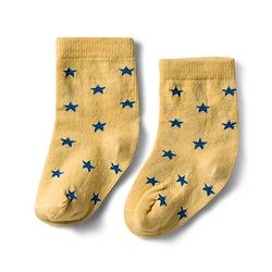Cute Walk by Babyhug Non Terry Knit Ankle Length Anti Bacterial Socks With Stripes & Star Design Pack of 3 - Yellow Blue & White