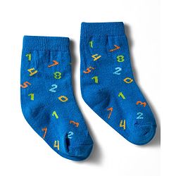 Cute Walk by Babyhug Non Terry Knit Ankle Length Anti Bacterial Socks With Stripes & Star Design Pack of 3 - Blue & White