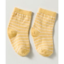 Cute Walk by Babyhug Non Terry Knit Ankle Length Anti Bacterial Striped & Animal Designed Socks Pack of 3 - Multicolor