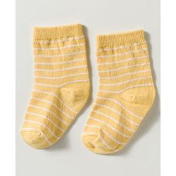 Cute Walk by Babyhug Non Terry Knit Ankle Length Anti Bacterial Striped & Animal Designed Socks Pack of 3 - Multicolor