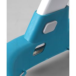 Babyhug 2 in 1 Baby Walker with Anti Fall Protection & Adjustable Height-Blue| Push Walker| Rear Wheels with Speed Control| Soft Padded Seat| Smooth Swivel Wheels| Musical Toy Tray with Engaging Toys