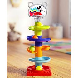 Babyhug Disney Mickey Rolling & Swirling Ramp Drop Ball Toy| 5-Layer Ball Tower| Visual Tracking & Motor Development| Improves Hand-Eye Coordination| Gifting for 3+ Yrs Boys & Girls| BIS Certified