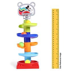 Babyhug Disney Mickey Rolling & Swirling Ramp Drop Ball Toy| 5-Layer Ball Tower| Visual Tracking & Motor Development| Improves Hand-Eye Coordination| Gifting for 3+ Yrs Boys & Girls| BIS Certified