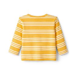 Babyhug 100% Cotton Knit Full Sleeves Striped Jhablas with Jungle Theme Print Pack of 3 - Navy Blue Yellow & White